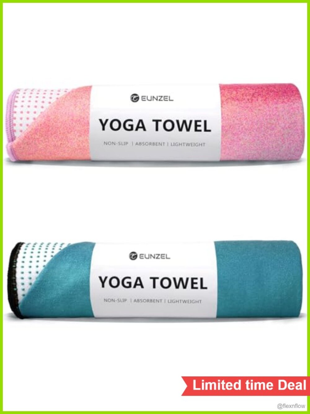 Microfiber Yoga Mat Towel with Grip Dots 72x24 Printed